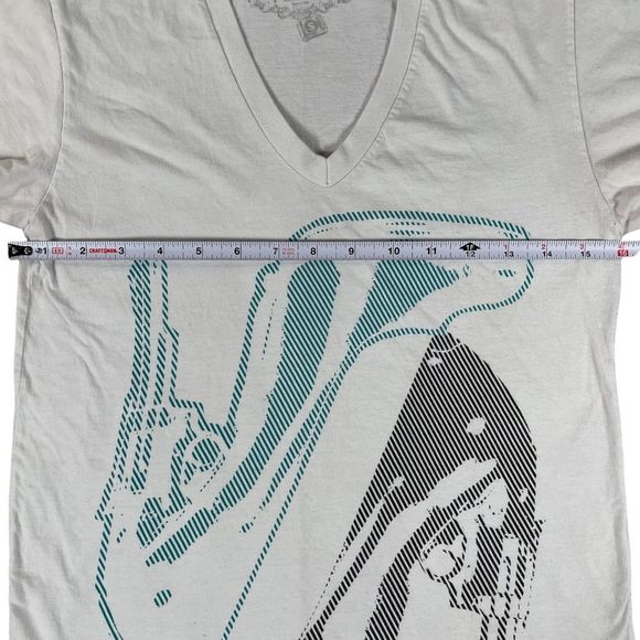 Intersection size small white shirt with shoes, gun heels, short sleeves, Vneck - Picture 5 of 6